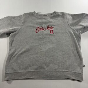 Starter Ohio State Buckeyes Women's Large Gray Embroidered Crewneck Sweatshirt